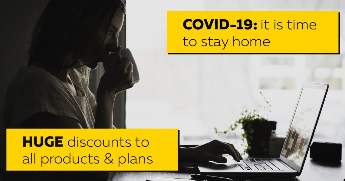 COVID-19: It is Time to Stay Home. Discount to All Products