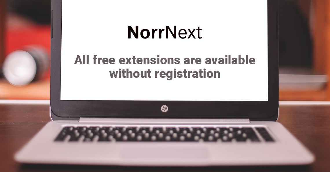 All free extensions are available without registration