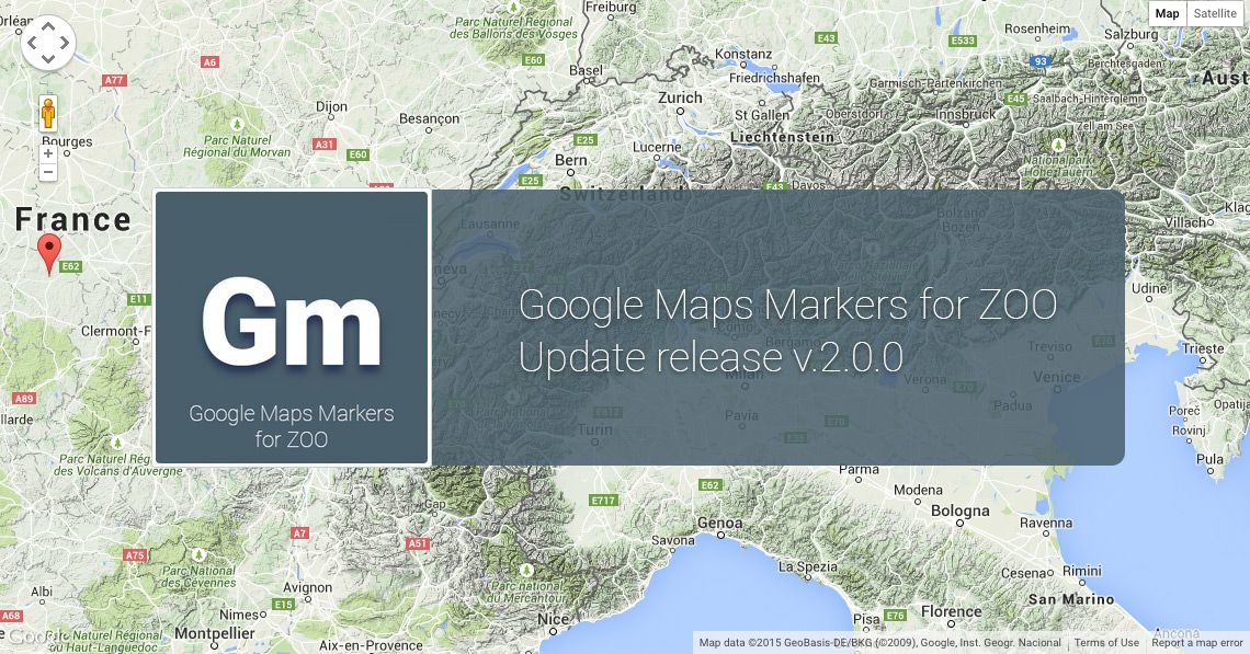 Google Maps Markers for ZOO: Update release v.2.0.0