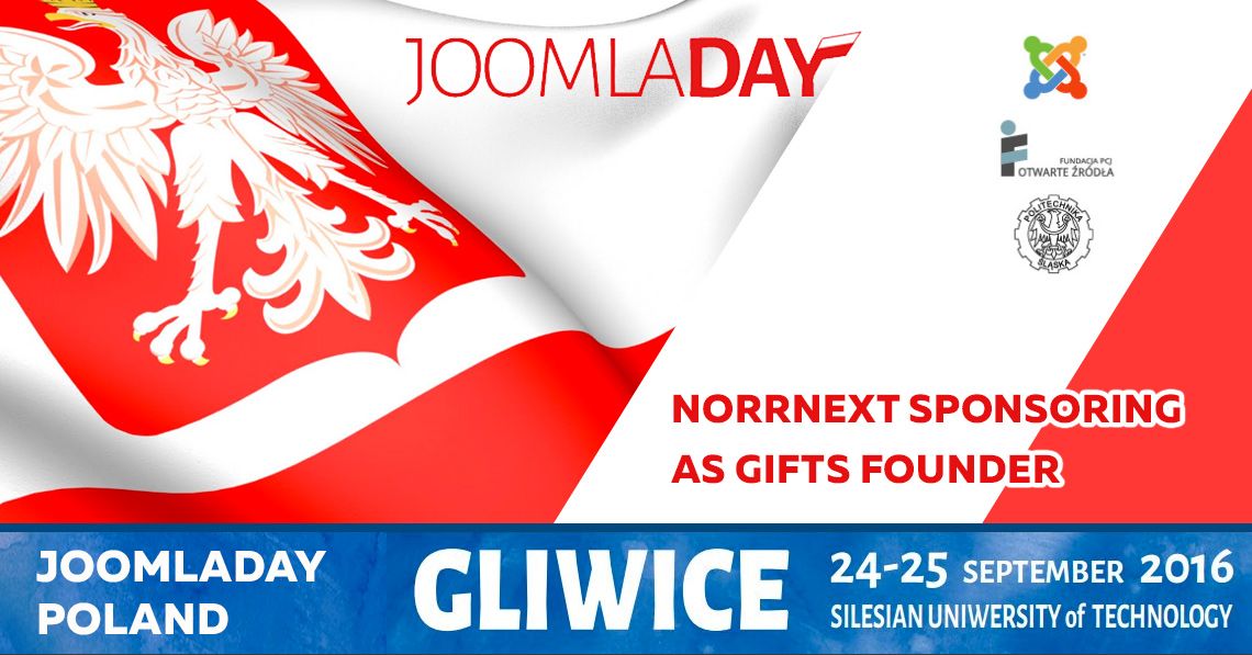 NorrNext is sponsoring JoomlaDay Poland 2016 as Gifts Founder