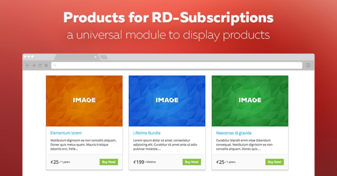 Products for RD-Subscriptions module released