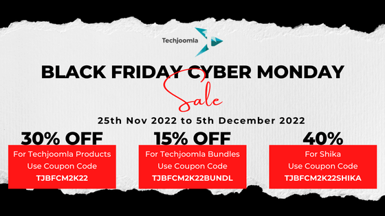 TechJoomla Black Friday and Cyber Monday 2022 offer