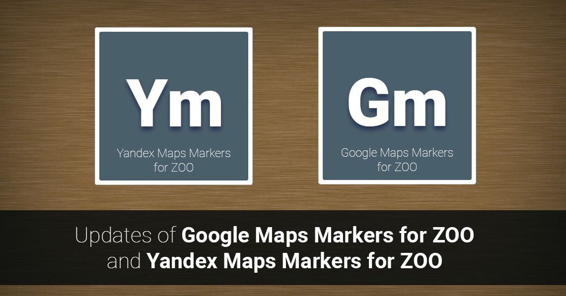 Update of Google Maps Markers for ZOO and Yandex Maps Markers for ZOO