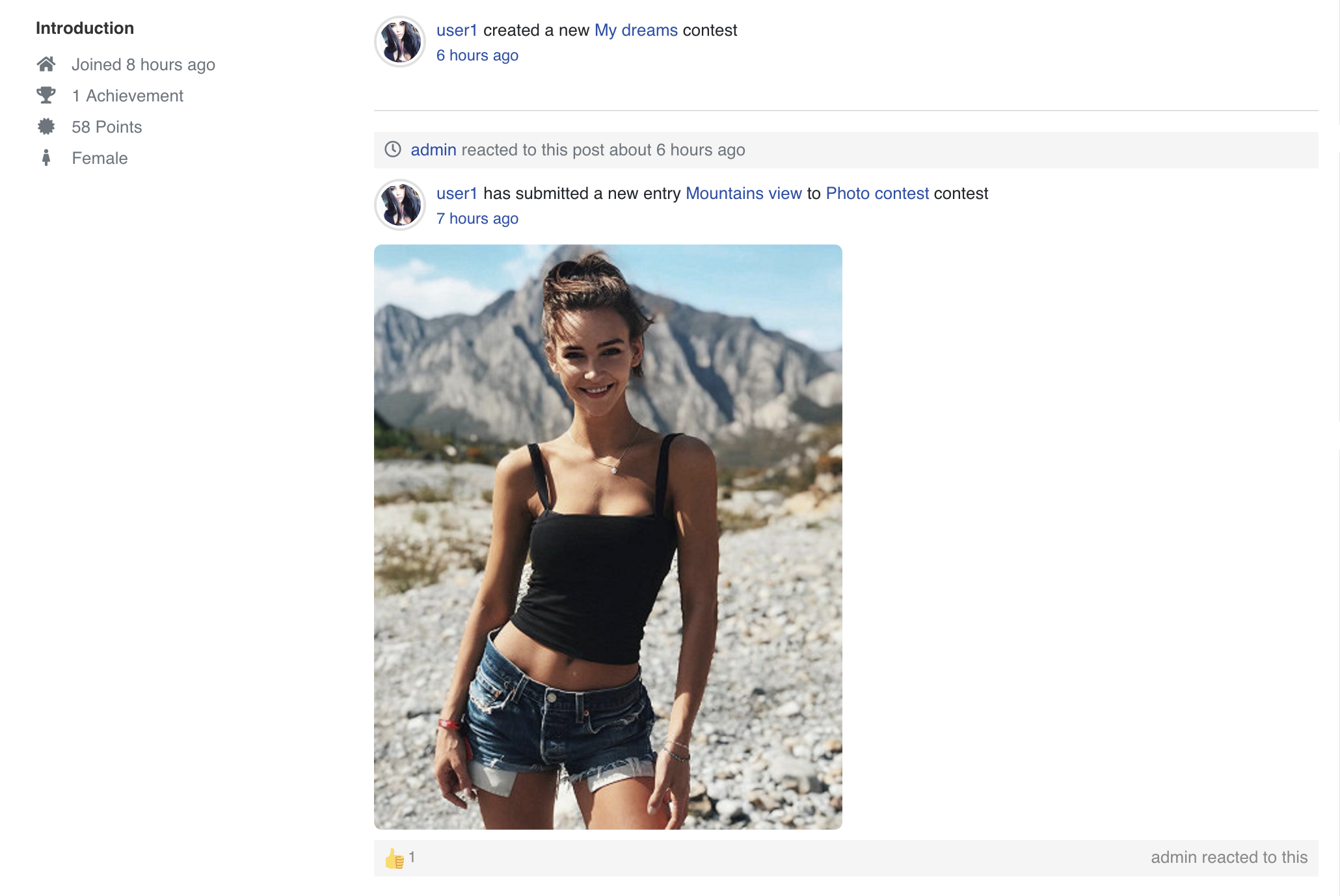 NorrCompetition for EasySocial - photos in timeline