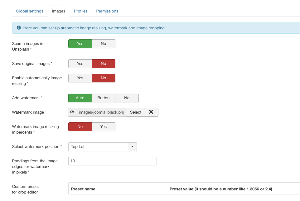 Quantum Manager Watermark settings