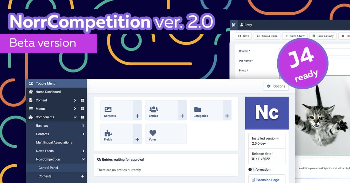 NorrCompetition 2.0.0 Beta for Joomla 4 released