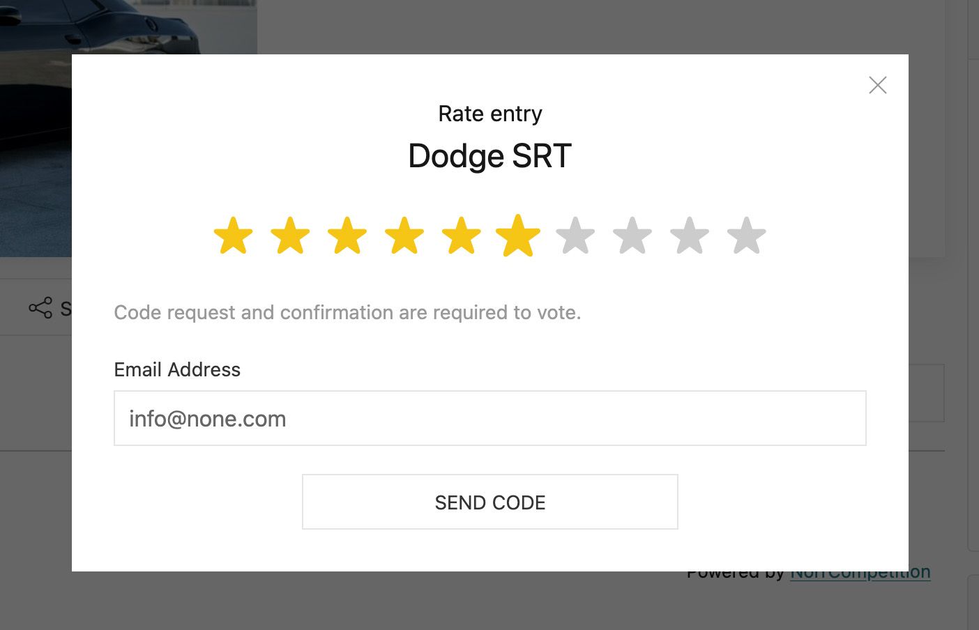 Vote for Entry. 1-10 Rating System