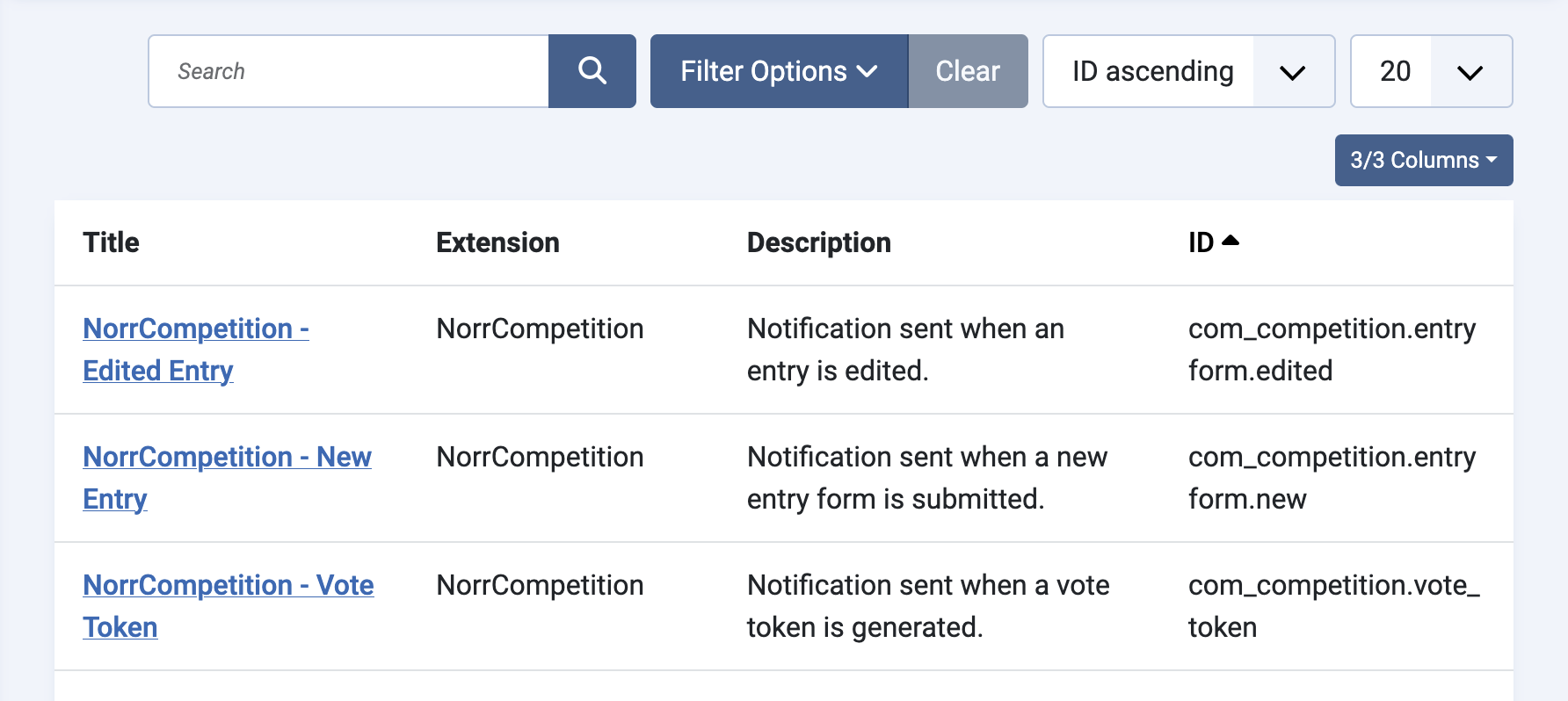 NorrCompetition 3.0 Mail templates