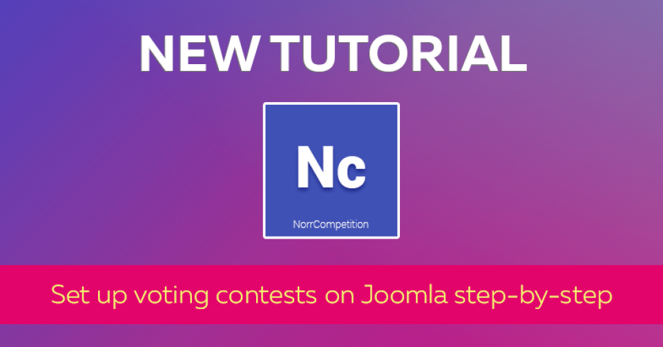 New tutorial: Set up voting contests on Joomla step-by-step