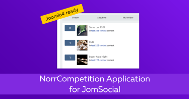 NorrCompetition App for JomSocial — the version 2.0 released. Joomla 4 ready