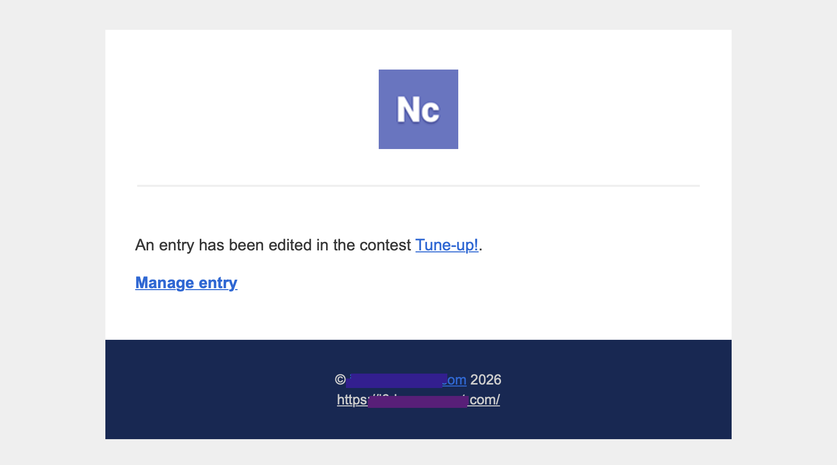Message in Email