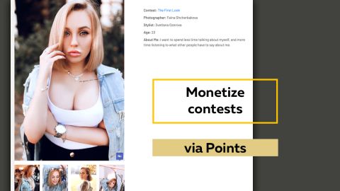 Monetize Voting Contests via Points