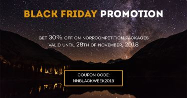 Black Friday Super Sale 2018: get 30% OFF on NorrCompetition. Partners' deals included