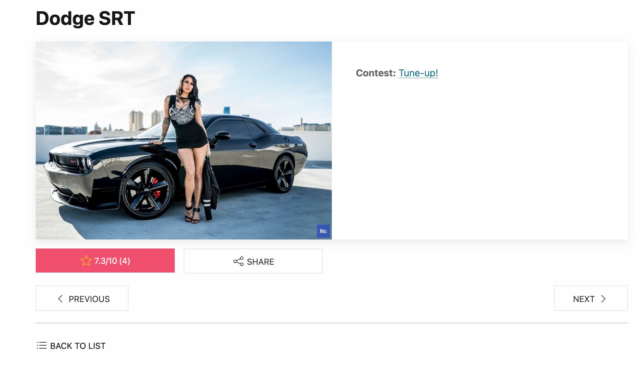 1-10 Rating System on the front-end