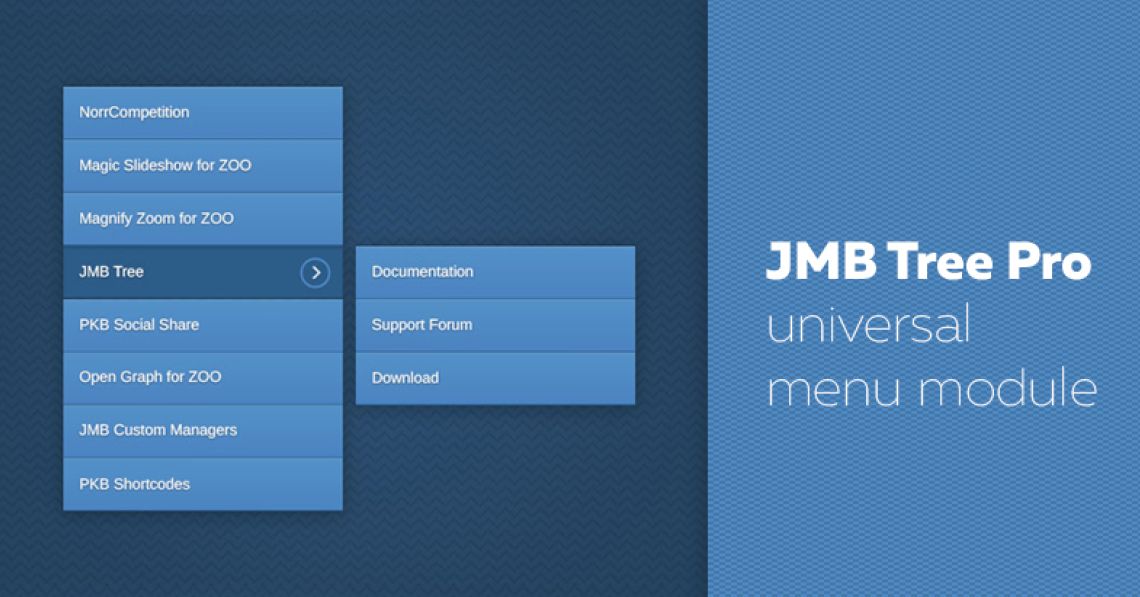 JMB Tree Pro 1.0.1 - new version of universal menu module