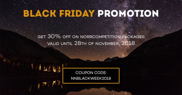 Black Friday Super Sale 2018: get 30% OFF on NorrCompetition. Partners' deals included