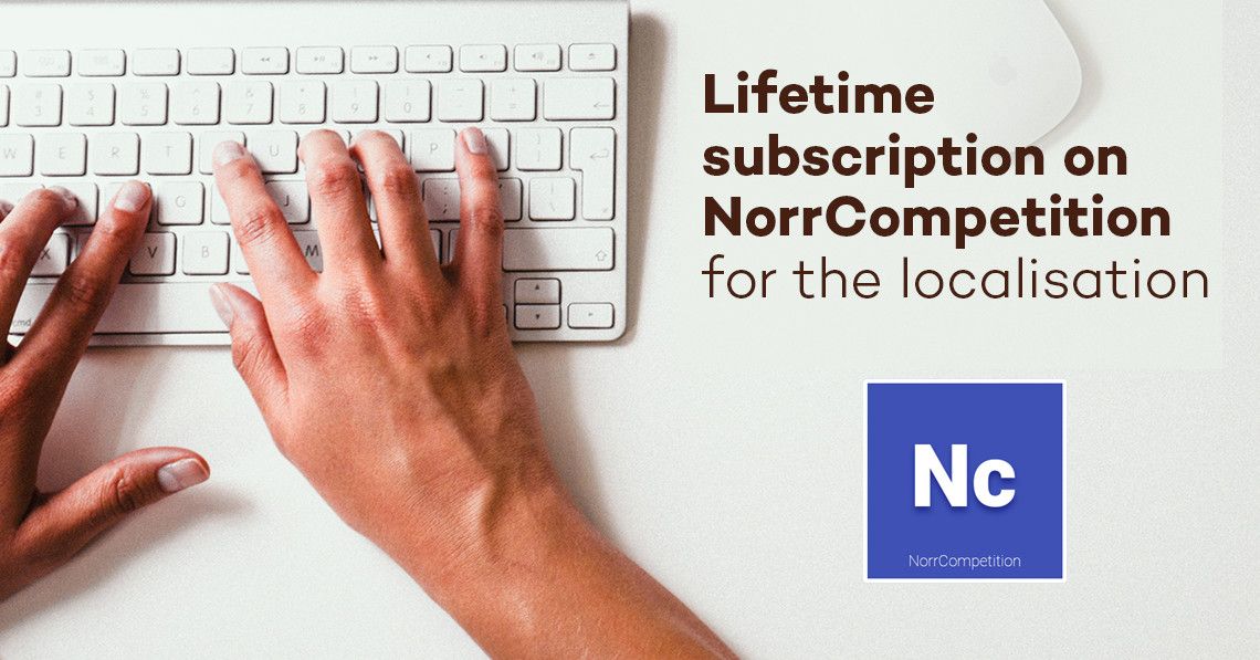 Lifetime subscription on NorrCompetition for the localization