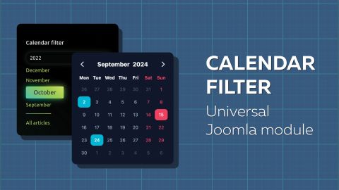 Calendar Filter module for Joomla. Tutorial