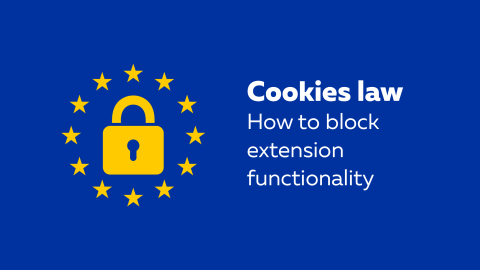 Cookies  law. How to block extension functionality