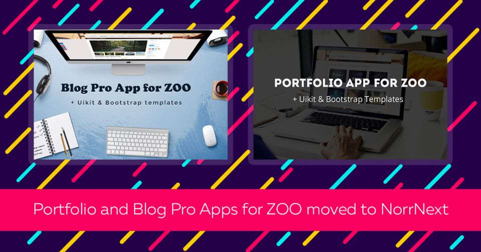 Portfolio and Blog Pro Apps for ZOO moved to NorrNext