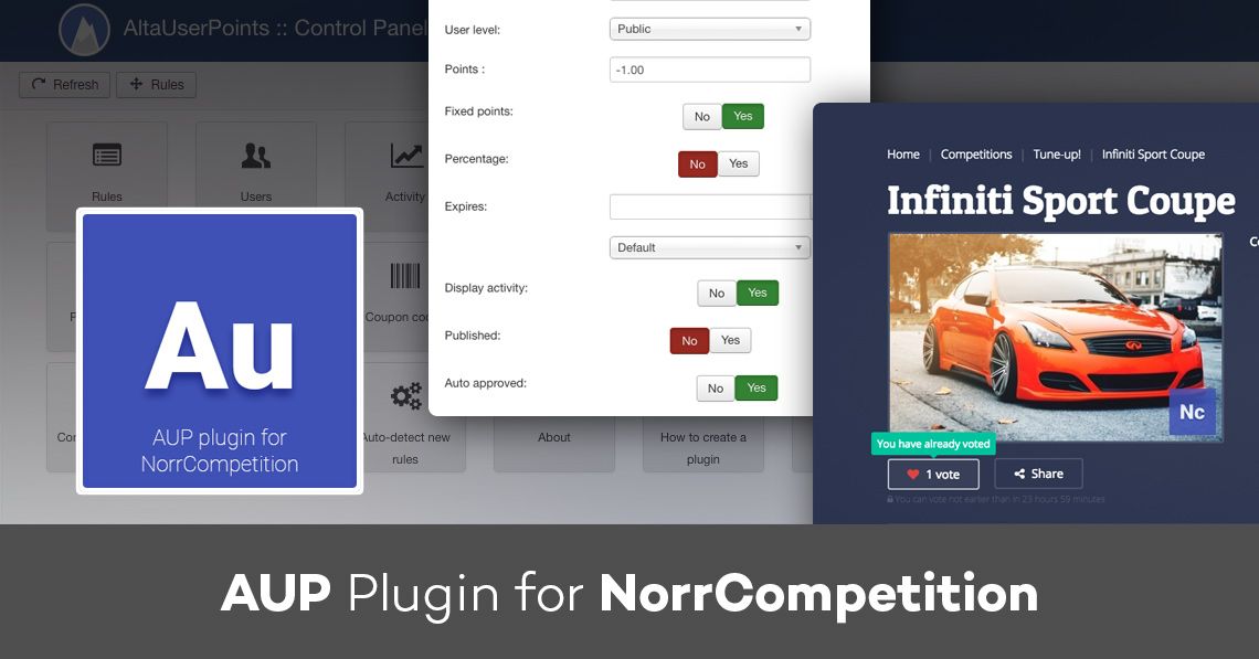 AUP plugin for NorrCompetition 1.1.0: new rules